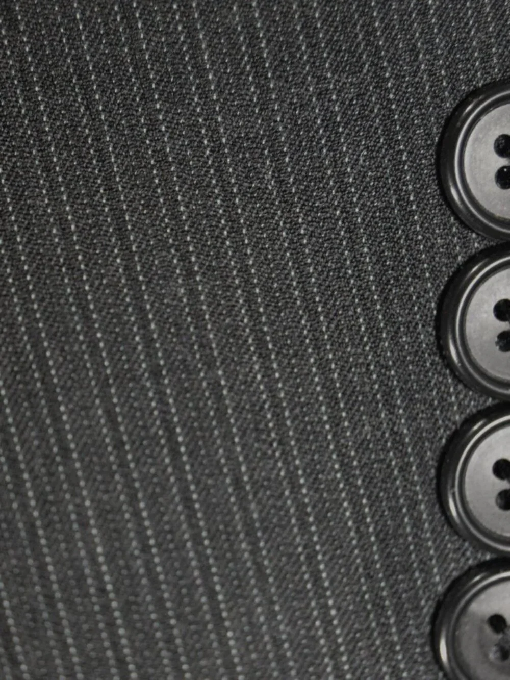 Alfani Charcoal 100% Wool Pinstripe 3 PC Suit 40 S 34 x 28 Dual Vent $495 MSRP